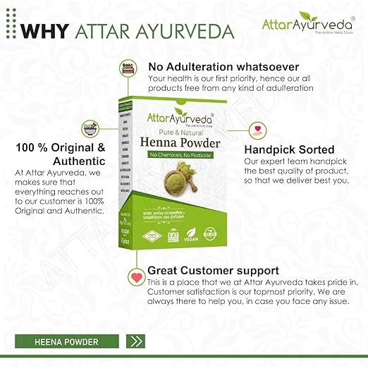 Attar Ayurveda Natural Henna powder for hair Colour and Growth (200 gm) - Image 7