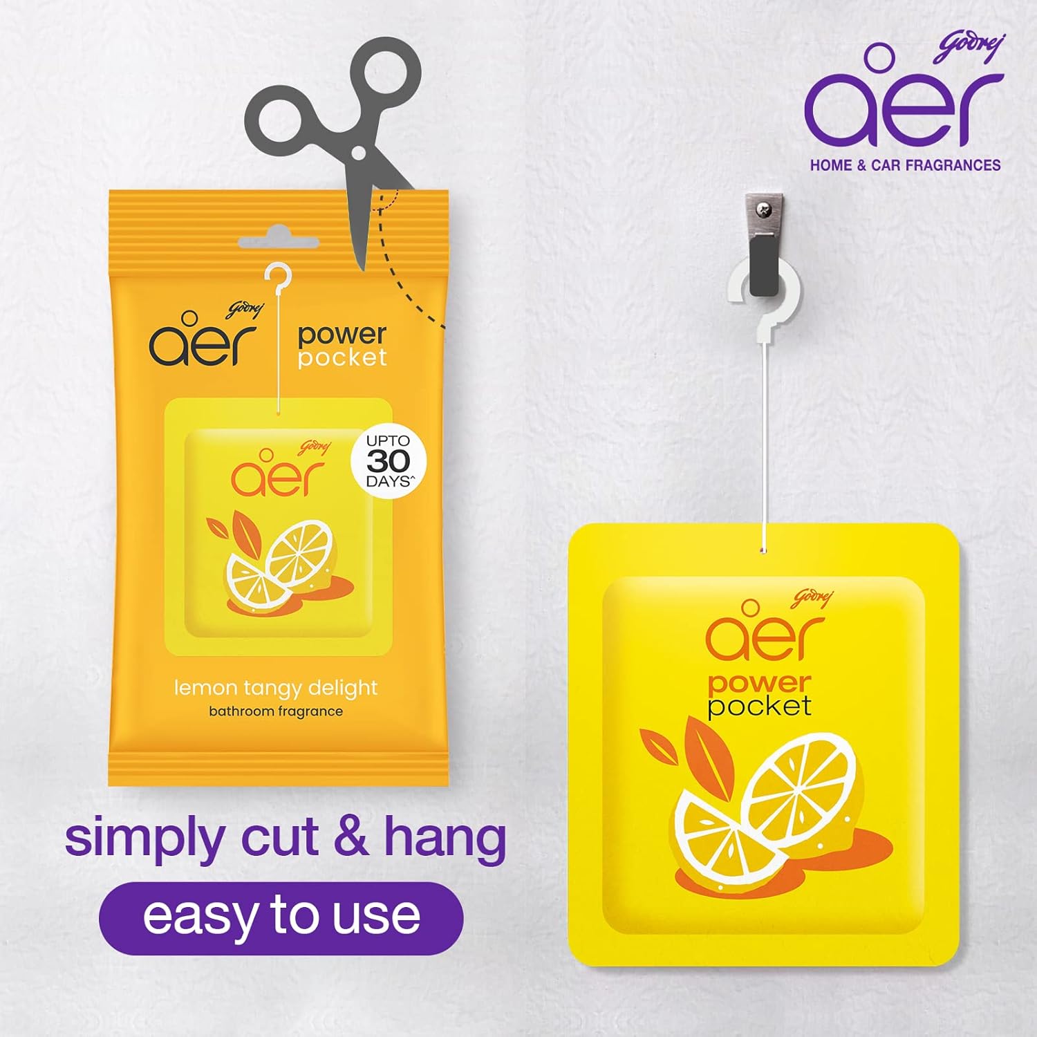 Godrej Aer Power Pocket Bathroom Freshener – Assorted Pack of 5 - 50g - Image 4