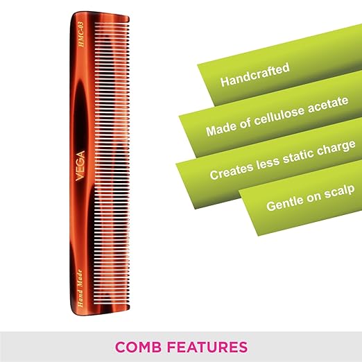 Vega Handcrafted Graduated Dressing Comb for Men & Women - Image 3