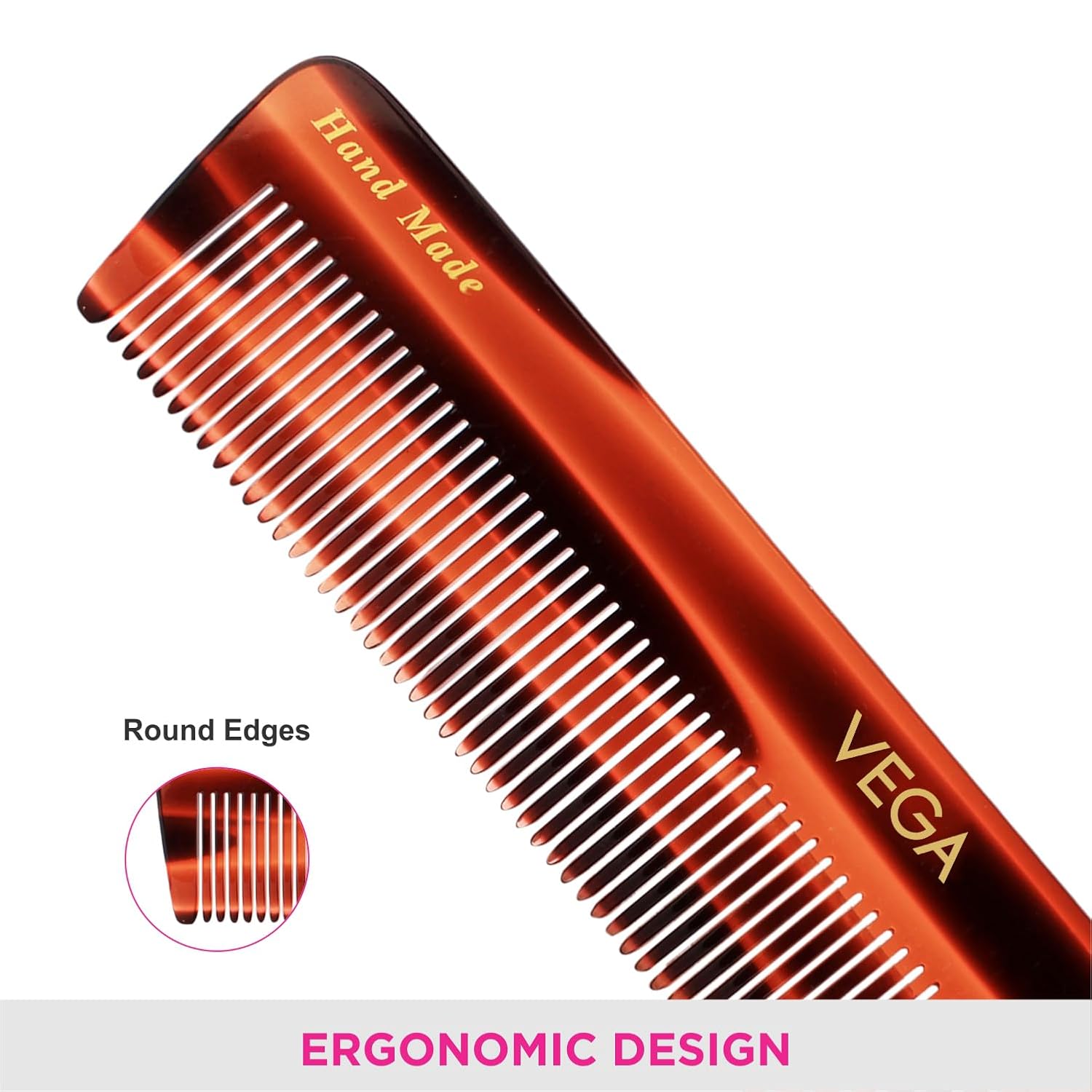 Vega Handcrafted Graduated Dressing Comb for Men & Women - Image 5