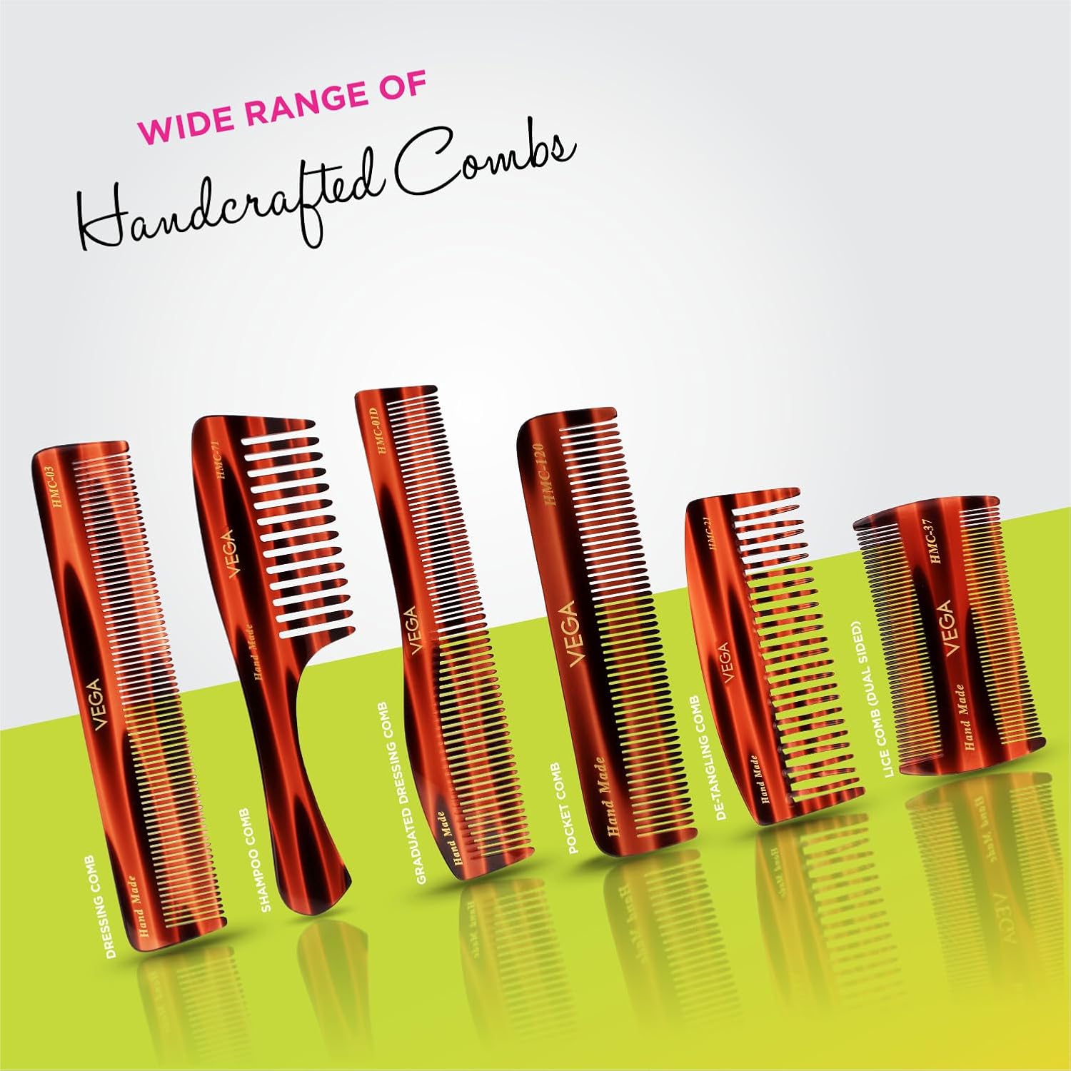 Vega Handcrafted Graduated Dressing Comb for Men & Women - Image 6