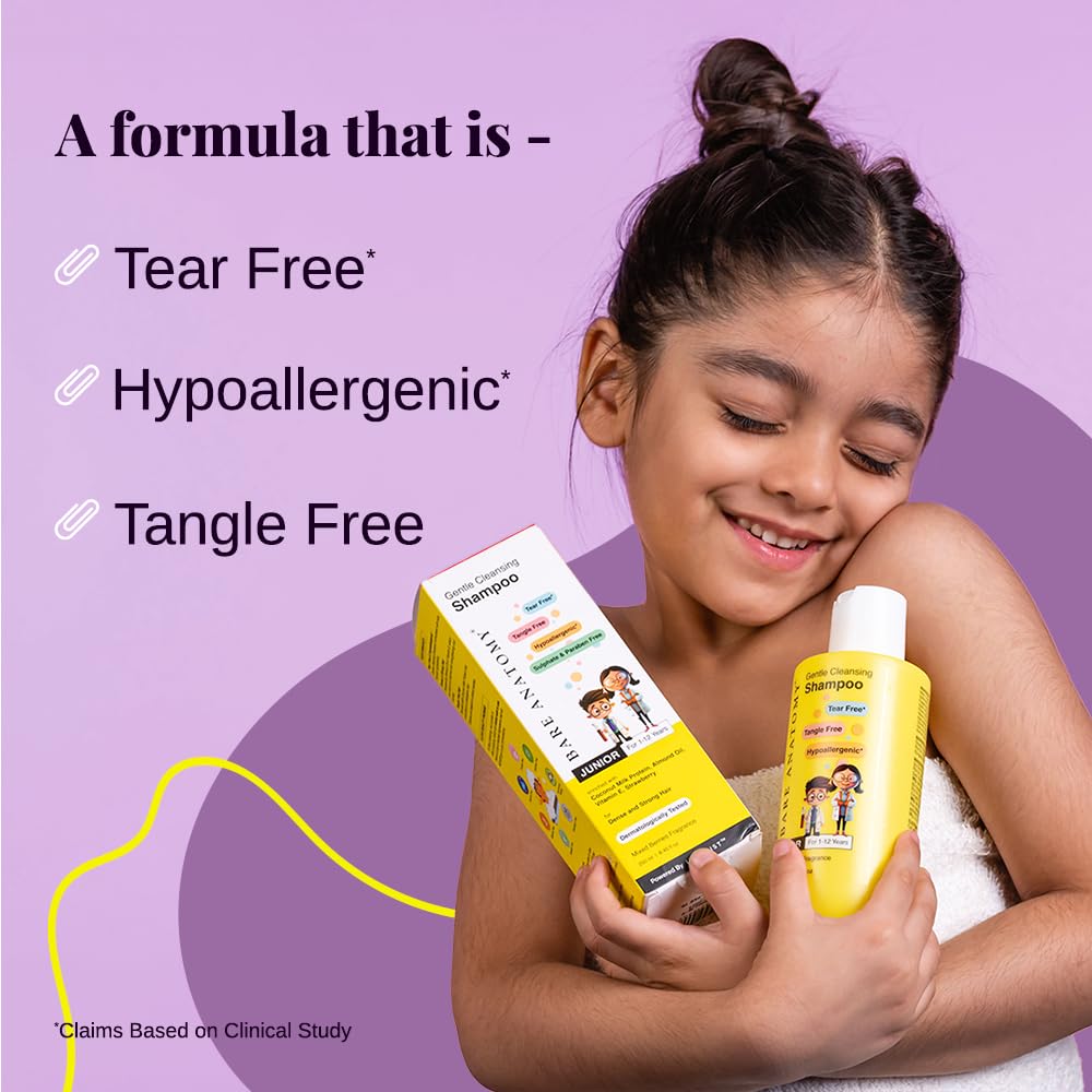Bare Anatomy Junior Gentle Cleansing Shampoo For Kids from 1-12 Years - Image 5