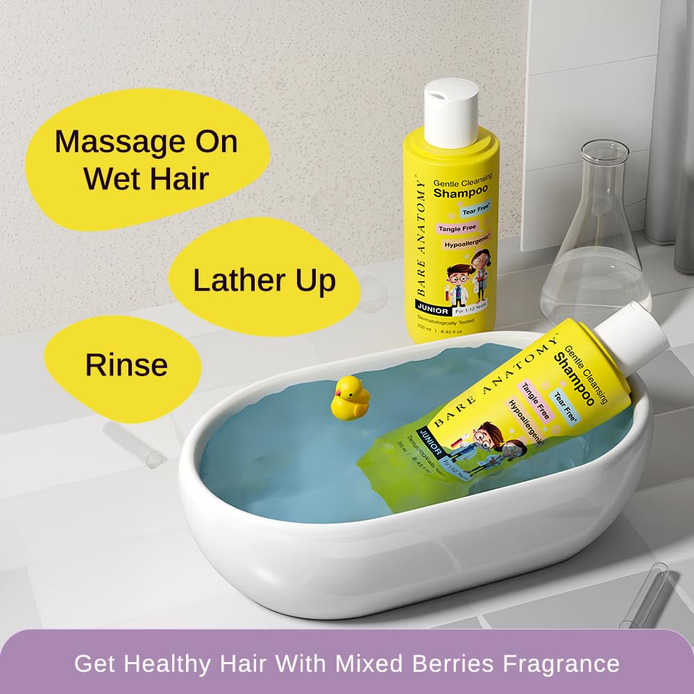 Bare Anatomy Junior Gentle Cleansing Shampoo For Kids from 1-12 Years - Image 7
