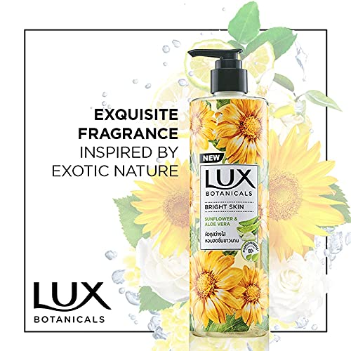 Lux Botanicals Body Wash, Sunflower & Aloe Vera, Shower Gel for Women - 450ML - Image 2