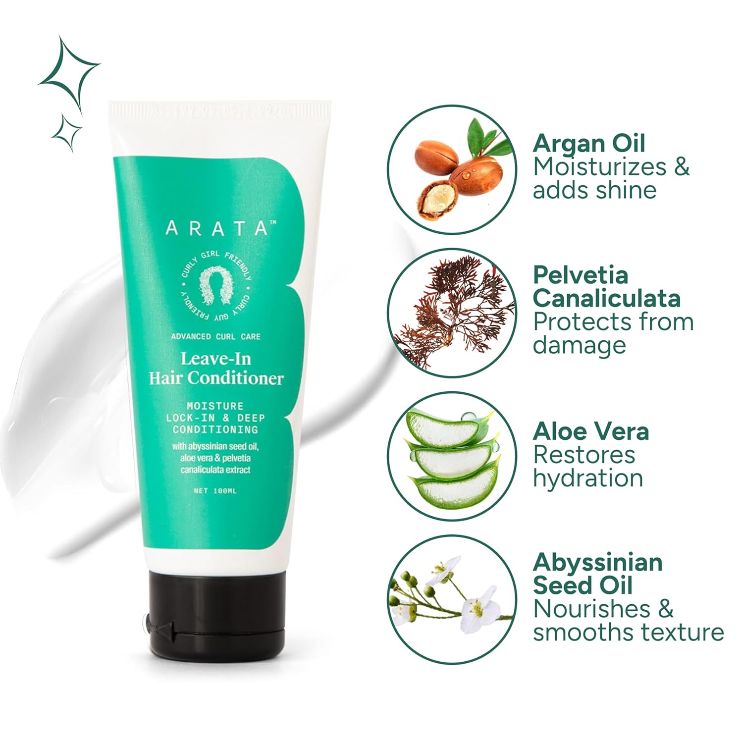 Arata Curl Leave-In Conditioner For Dry, Frizzy, Wavy, Curly Hair - Image 4