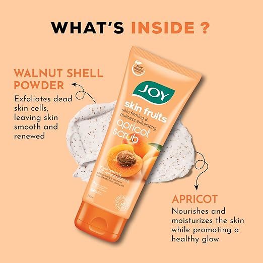 Joy Apricot & Walnut Face & Body Scrub for Blackheads Removal (200gm)  - Image 3