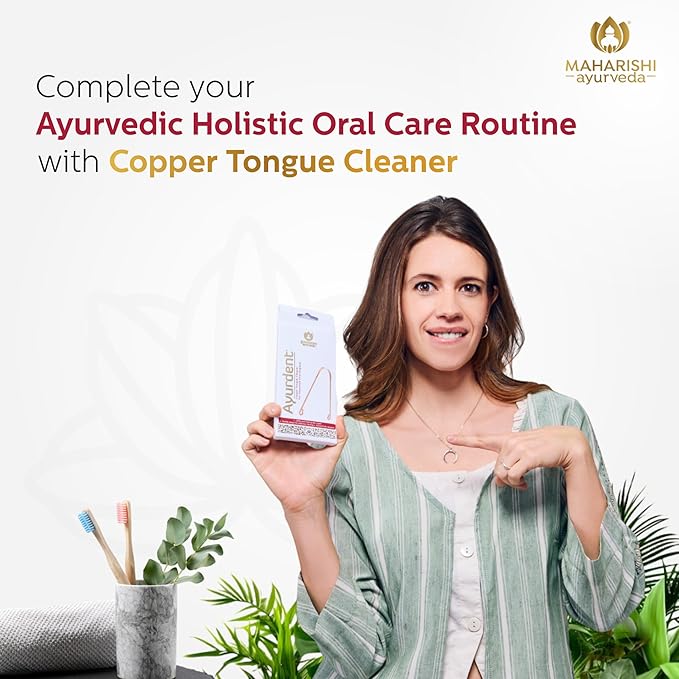 Maharishi Ayurveda Ayurdent Classic Toothpaste & Copper Tongue Cleaner Combo  - Image 5