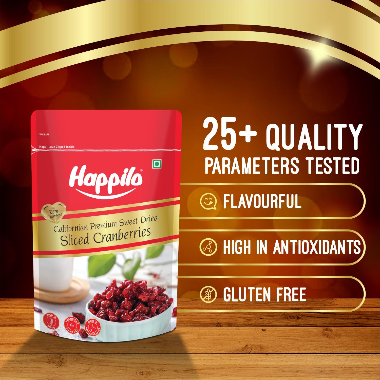 Happilo Premium Californian Dried and Sweet Sliced Cranberries 200g  - Image 6