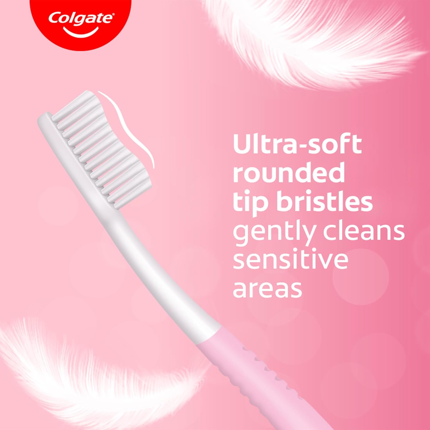 Colgate Sensitive+ Ultra Soft (1.2X softer bristles) Manual Toothbrush Designed for Sensitive Teeth  - Image 3