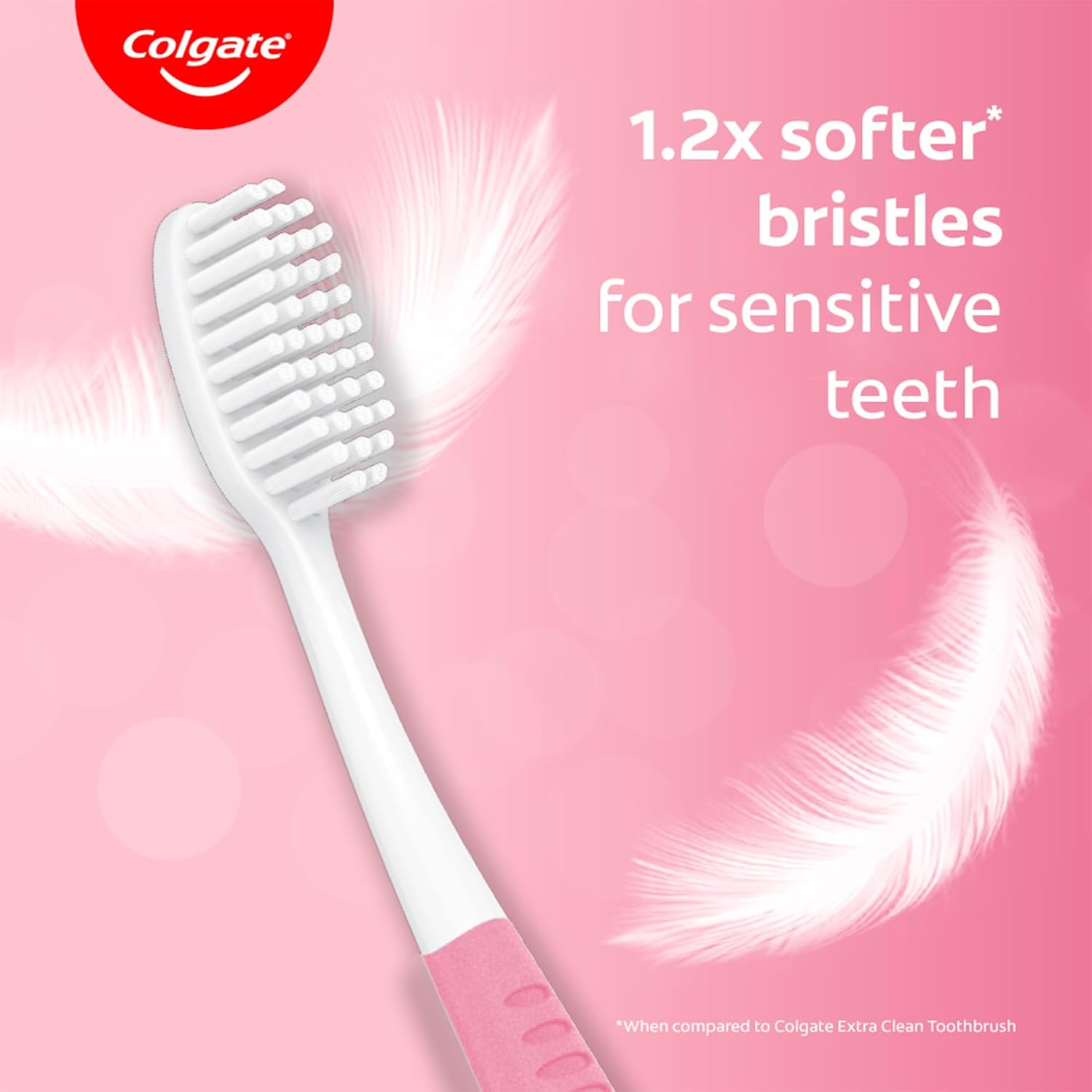 Colgate Sensitive+ Ultra Soft (1.2X softer bristles) Manual Toothbrush Designed for Sensitive Teeth  - Image 4