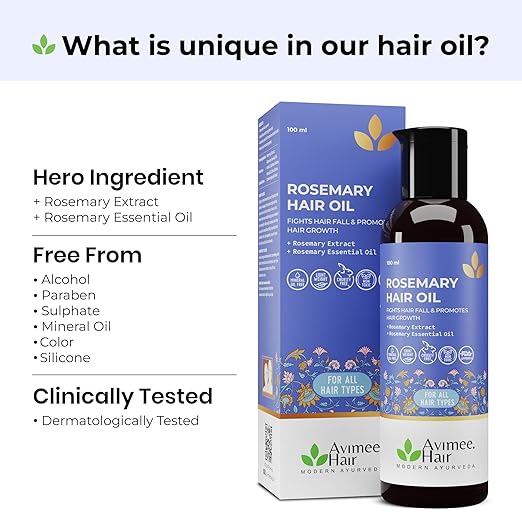 Avimee Herbal Rosemary Hair Oil - 100 ML - Image 2