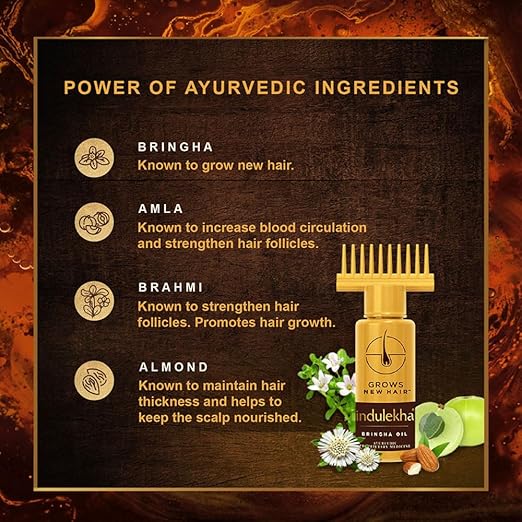 Indulekha Bringha Ayurvedic Hair Oil 100 ml - Image 5