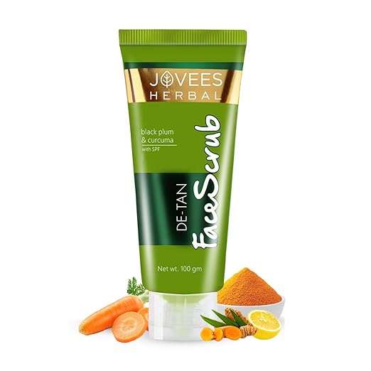 Jovees Herbal De-Tan Scrub With SPF For Brightening & Revitalizing Face Scrub - 100g - Image 1