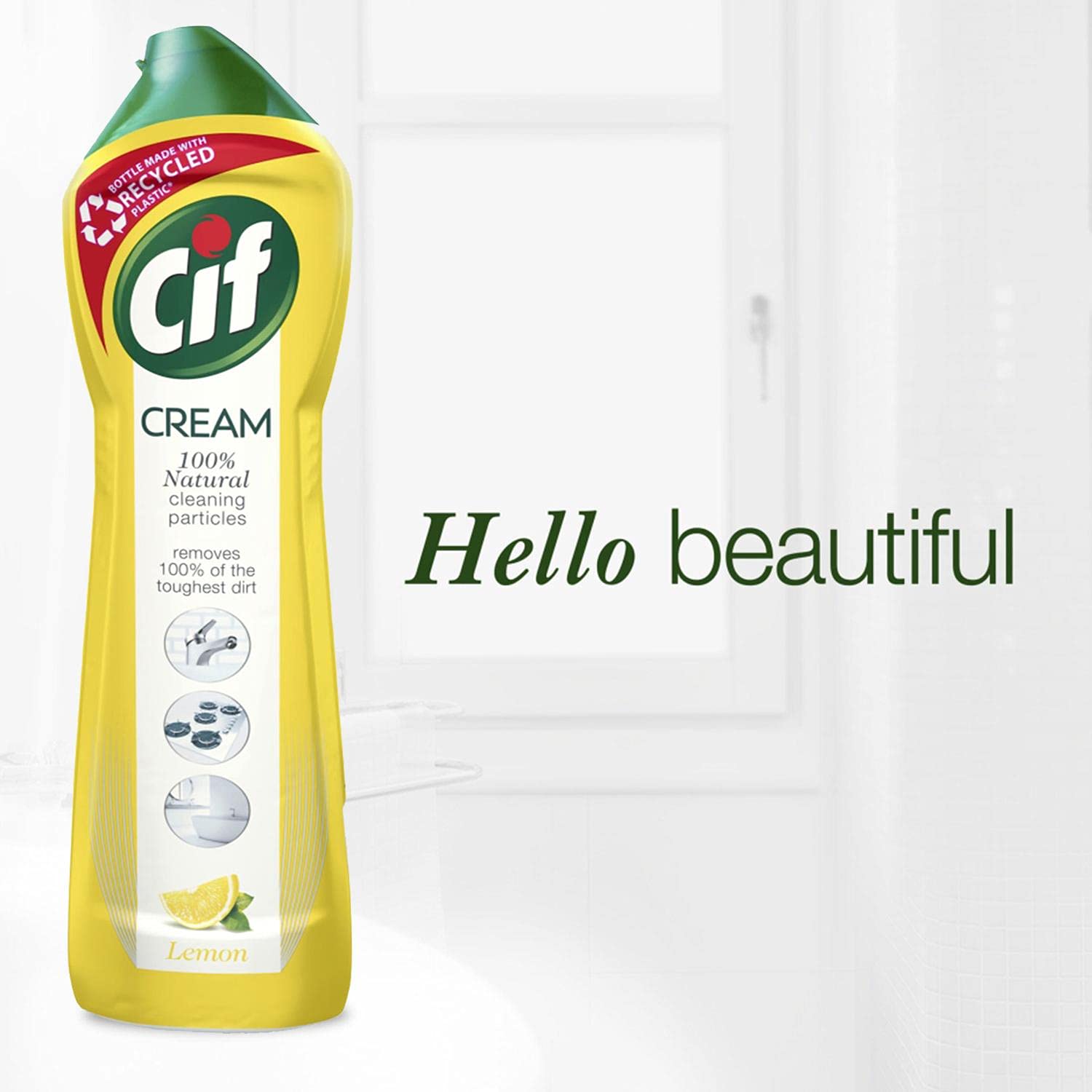 Cif  Abrasive Surface Cleaner Cream, Lemon| Kitchen & Bathroom - Image 4