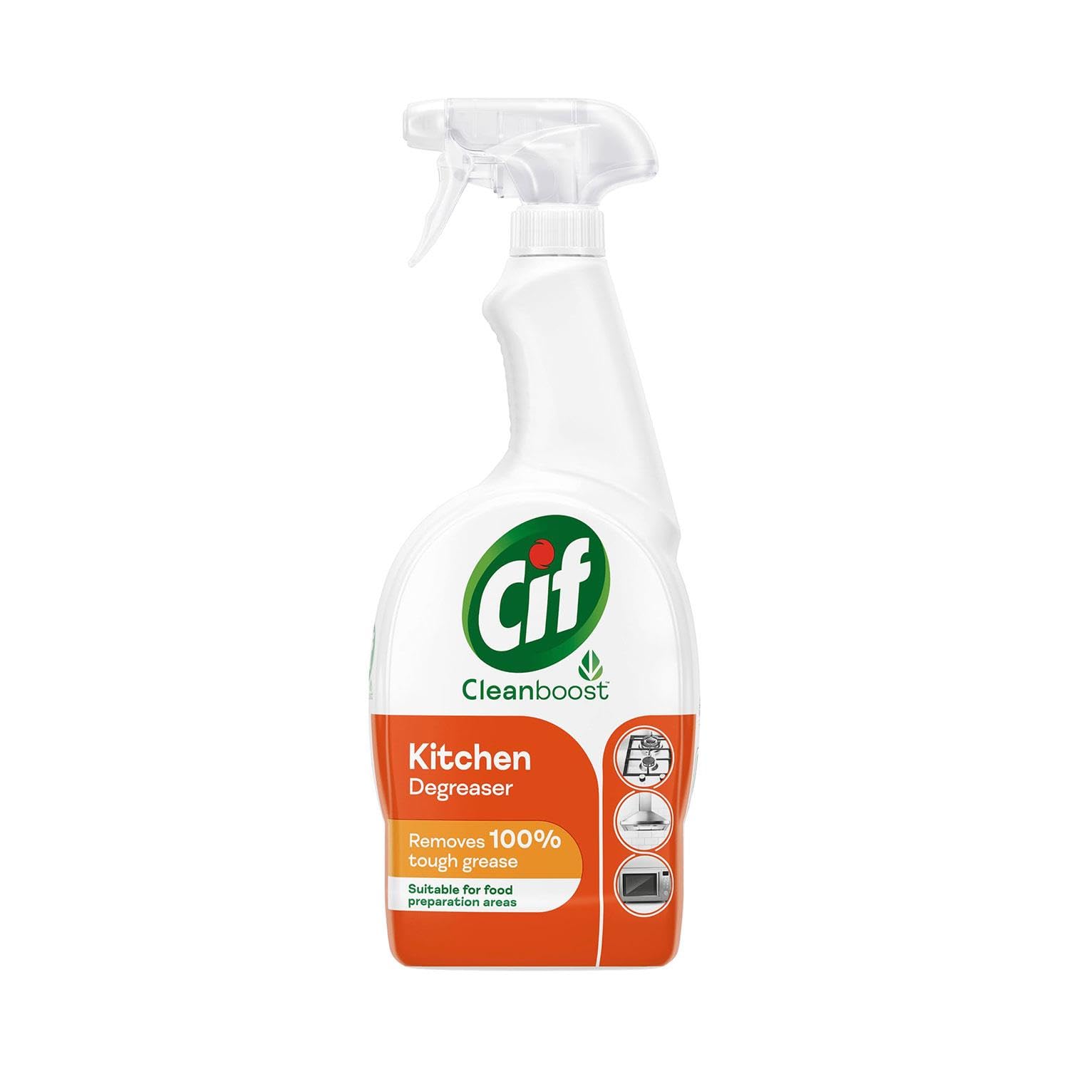CIF Power & Shine Kitchen Cleaner Spray, Tough Grease & Stain Removal, Suitable for Chimney, - Image 1