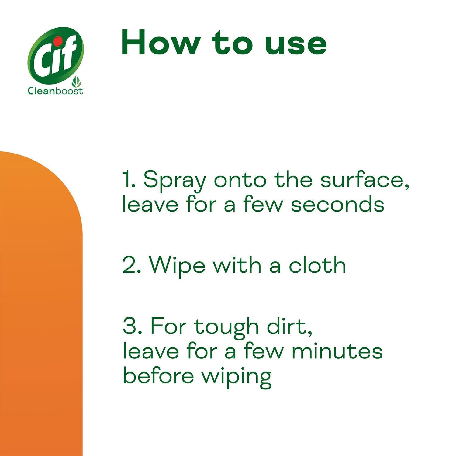 CIF Power & Shine Kitchen Cleaner Spray, Tough Grease & Stain Removal, Suitable for Chimney, - Image 5