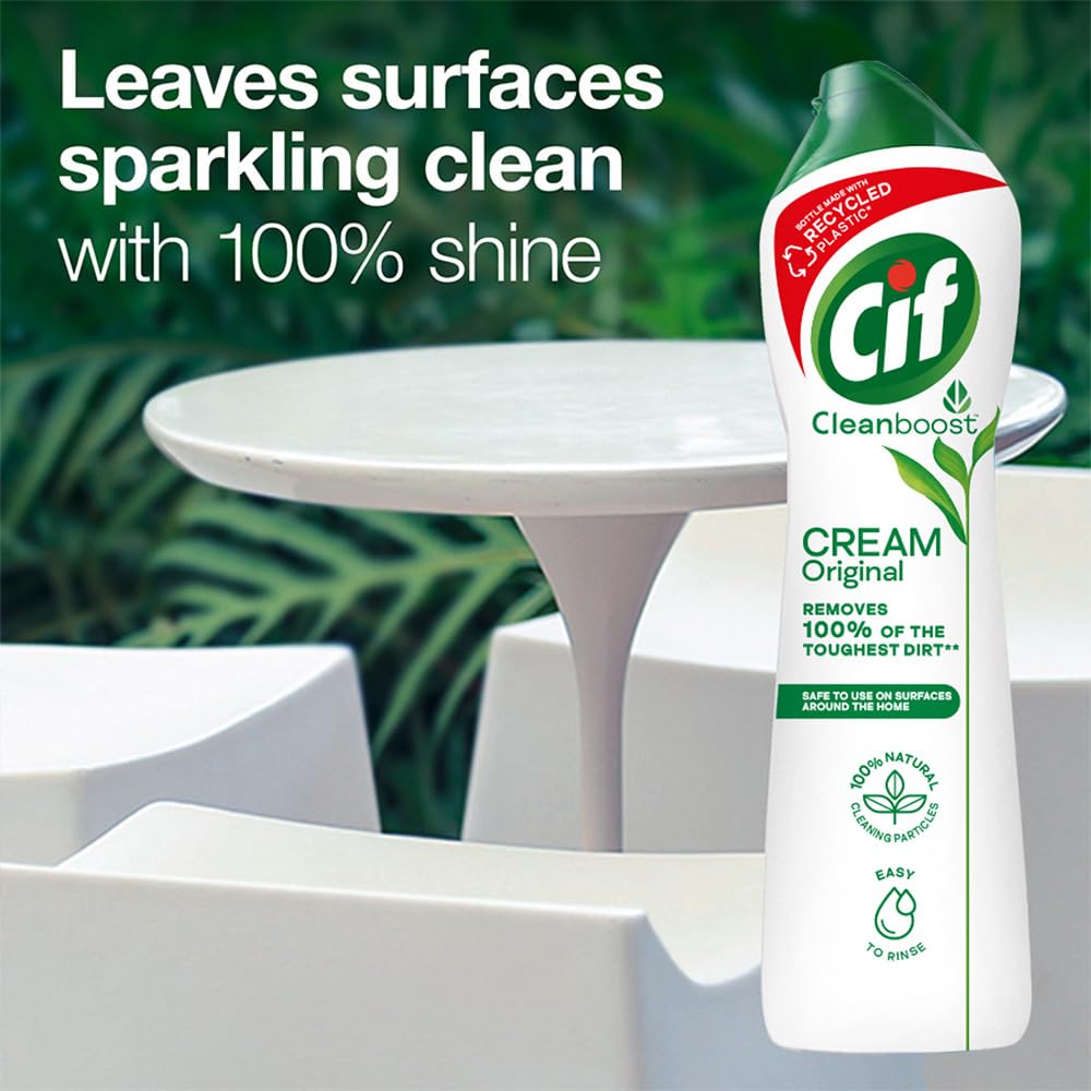 Cif Original Multipurpose Surface Cleaner Cream for Kitchen & Bathroom, Ocean Breeze Scent - Image 2