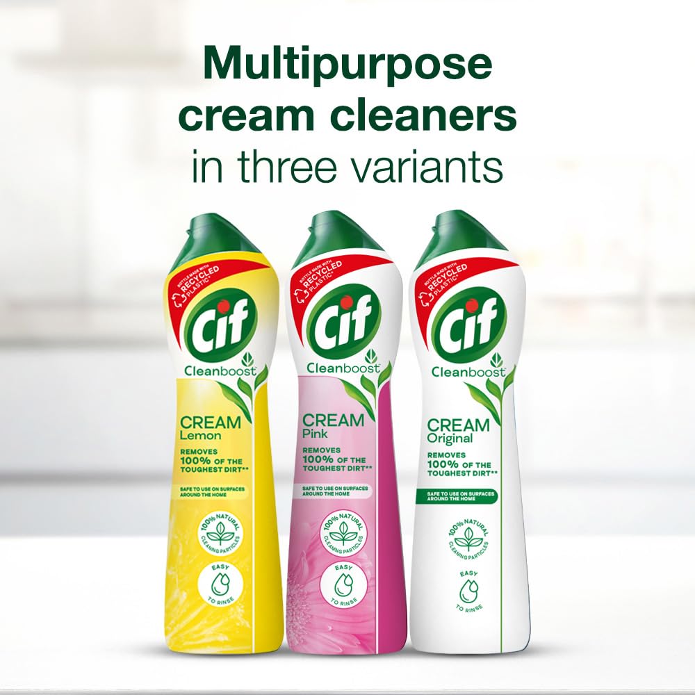 Cif Original Multipurpose Surface Cleaner Cream for Kitchen & Bathroom, Ocean Breeze Scent - Image 7