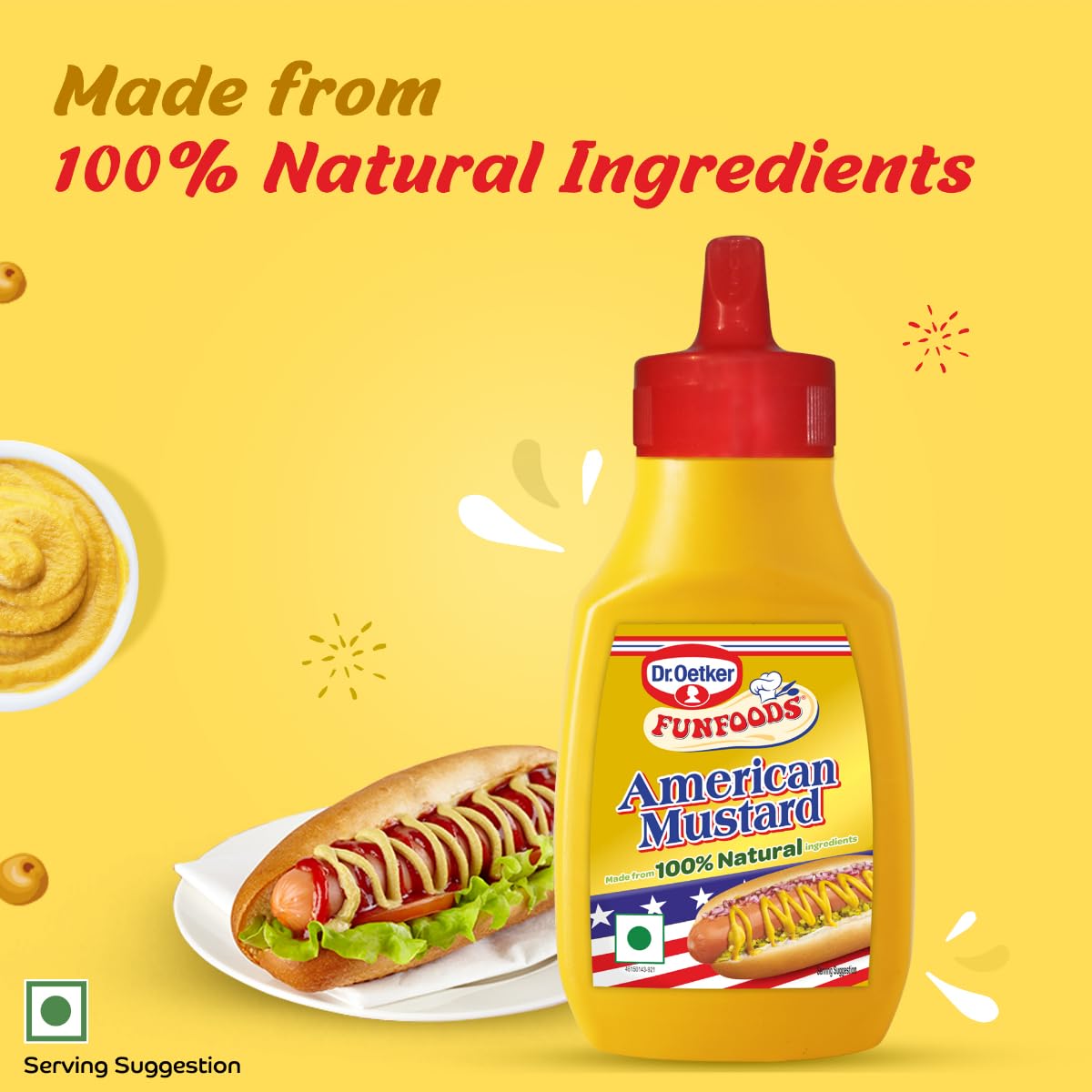 Dr. Oetker FunFoods American Mustard, 260g | Mild & Creamy - Image 4