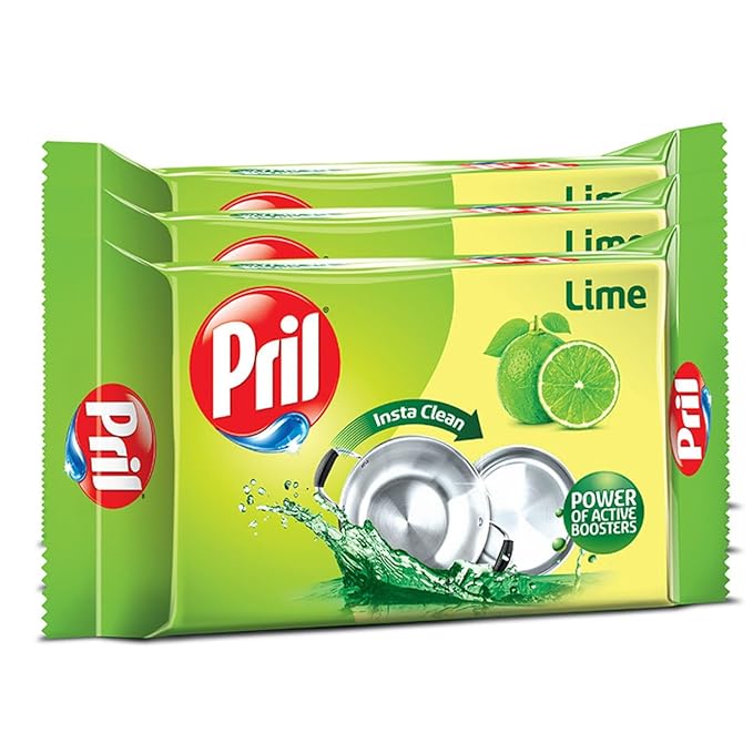 Pril Dishwash Bar 200gm each, Set of 3 - Image 1