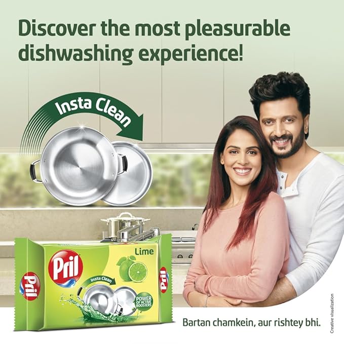 Pril Dishwash Bar 200gm each, Set of 3 - Image 3