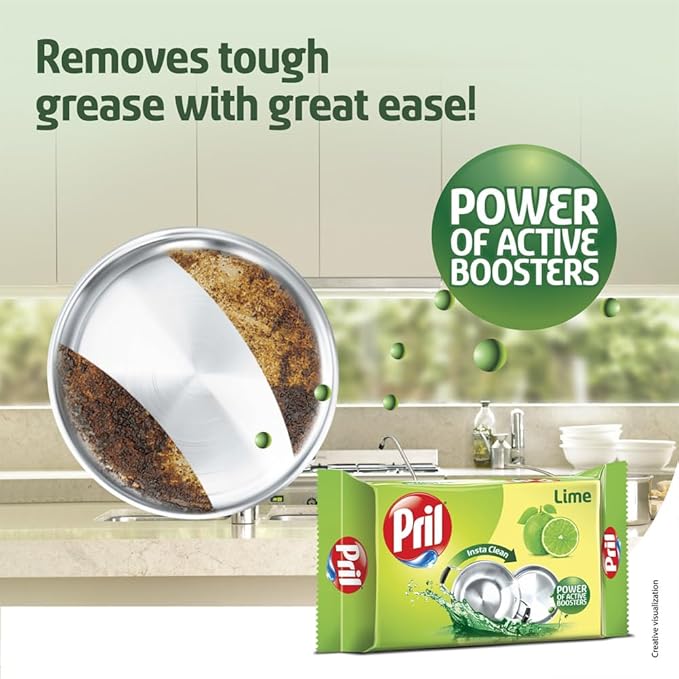 Pril Dishwash Bar 200gm each, Set of 3 - Image 4