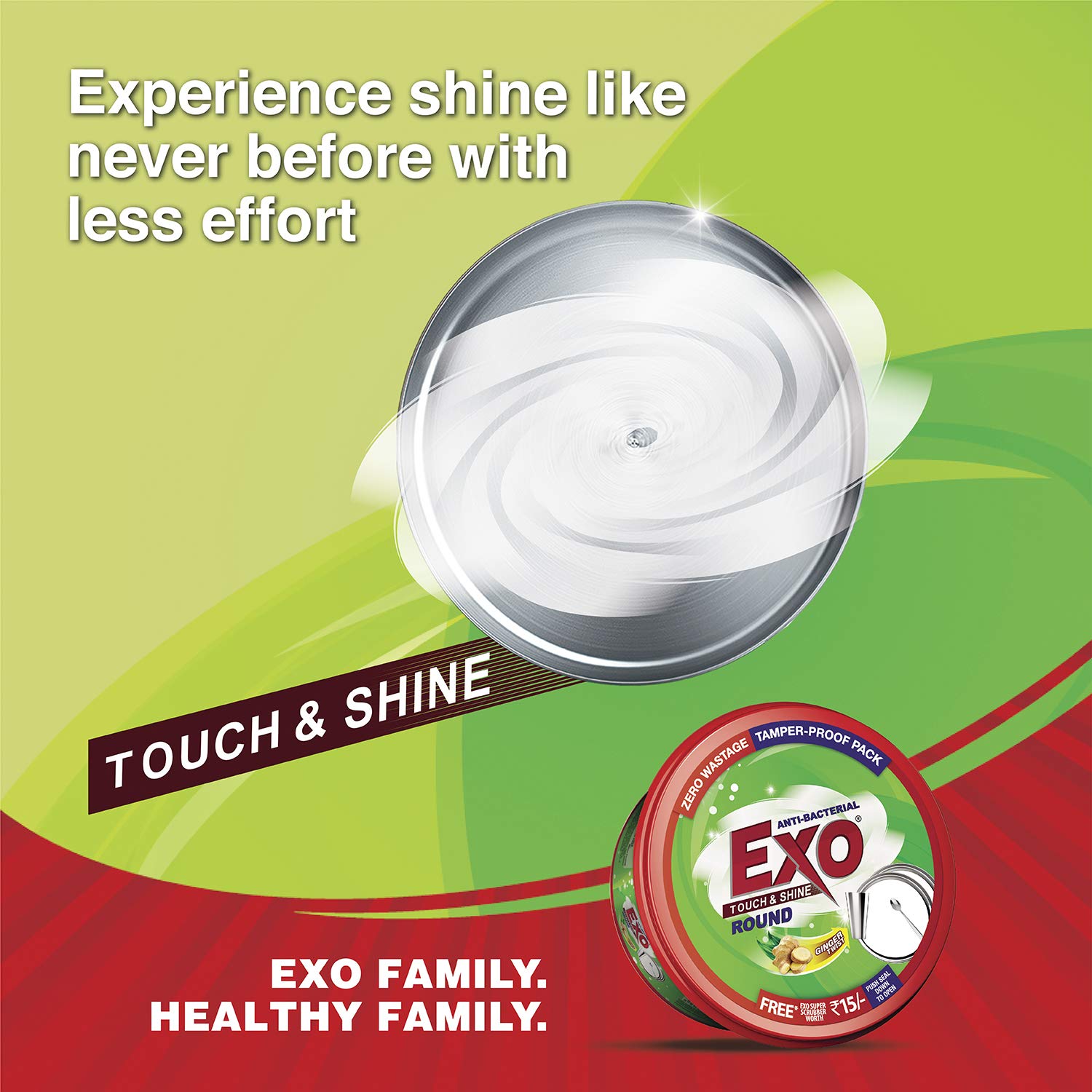 Exo Round Dish Shine, Green, Ginger, 700 g - Image 7