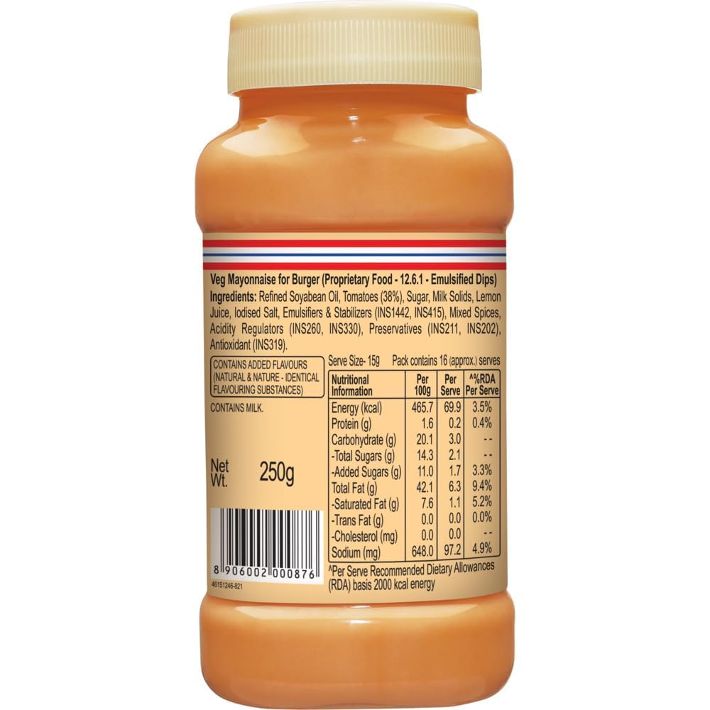 Dr. Oetker FunFoods Veg Burger Mayonnaise, 250g | 38% Juicy Tomatoes  - Image 3