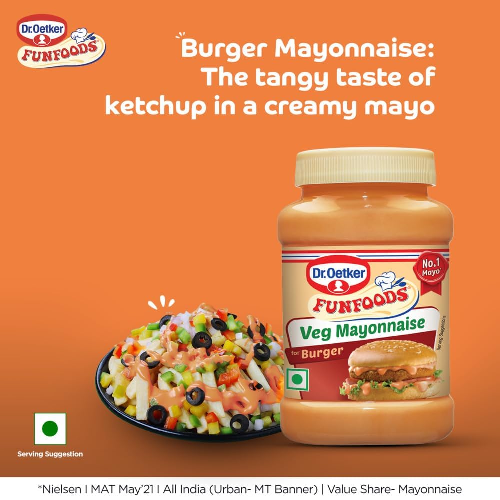Dr. Oetker FunFoods Veg Burger Mayonnaise, 250g | 38% Juicy Tomatoes  - Image 4