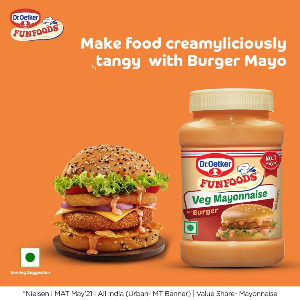 Dr. Oetker FunFoods Veg Burger Mayonnaise, 250g | 38% Juicy Tomatoes  - Image 7