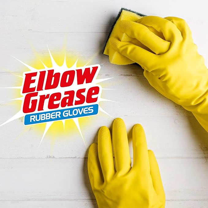 Elbow Grease Rubber Gloves, Super Strong, Durable, Cotton Lined, Soft and Non Slip (1, Large) - Image 7