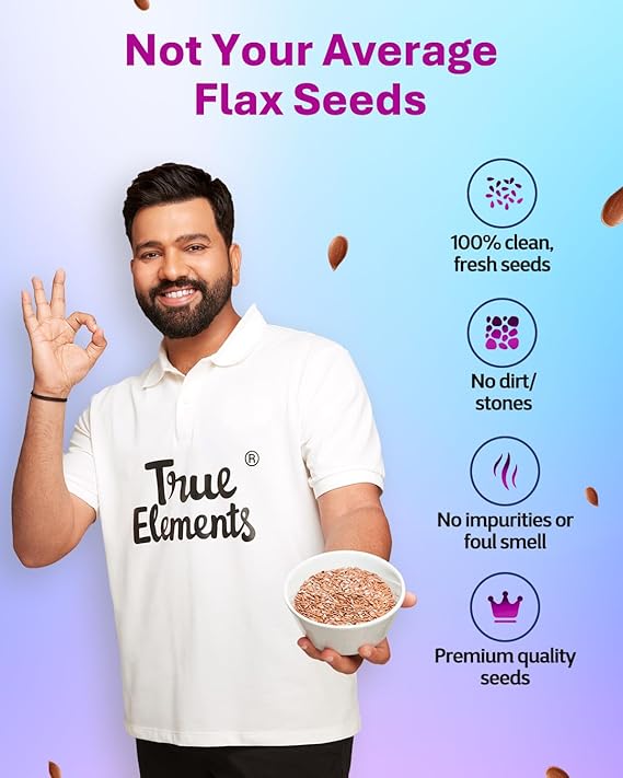 True Elements Flax Seeds 250g - Alsi Seeds Flax Seeds for Hair Growth - Image 5