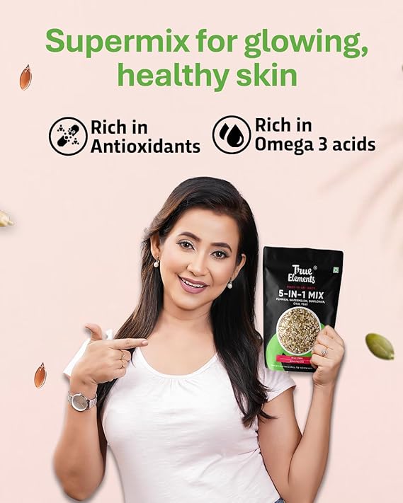 True Elements Mixed Seeds for Eating 250g - 5 in 1 Seeds Mix  - Image 4