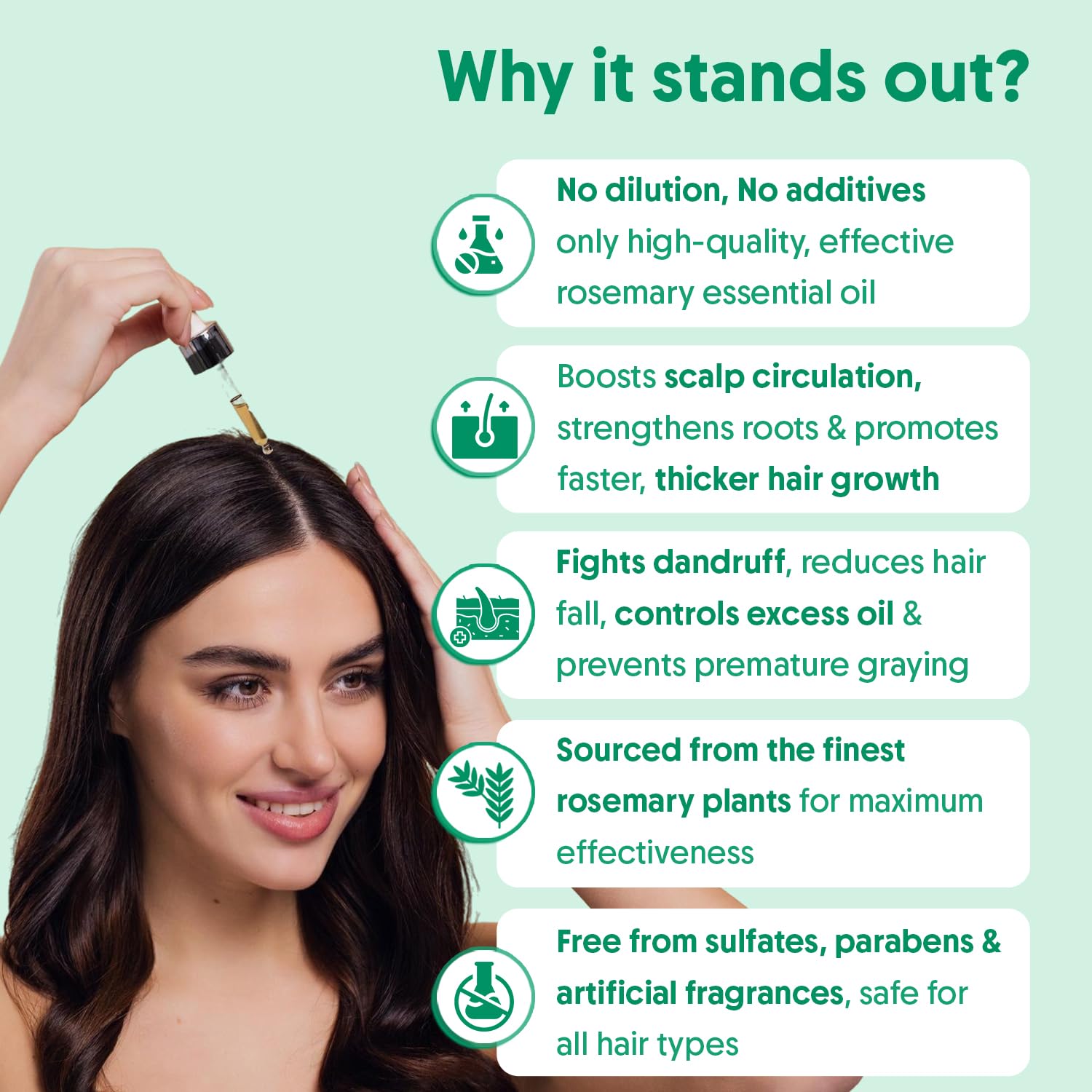 Aravi Organic Rosemary Essential Oil for Hair Growth, Quick Hair Growth for Women and Men - 30 ml - Image 4