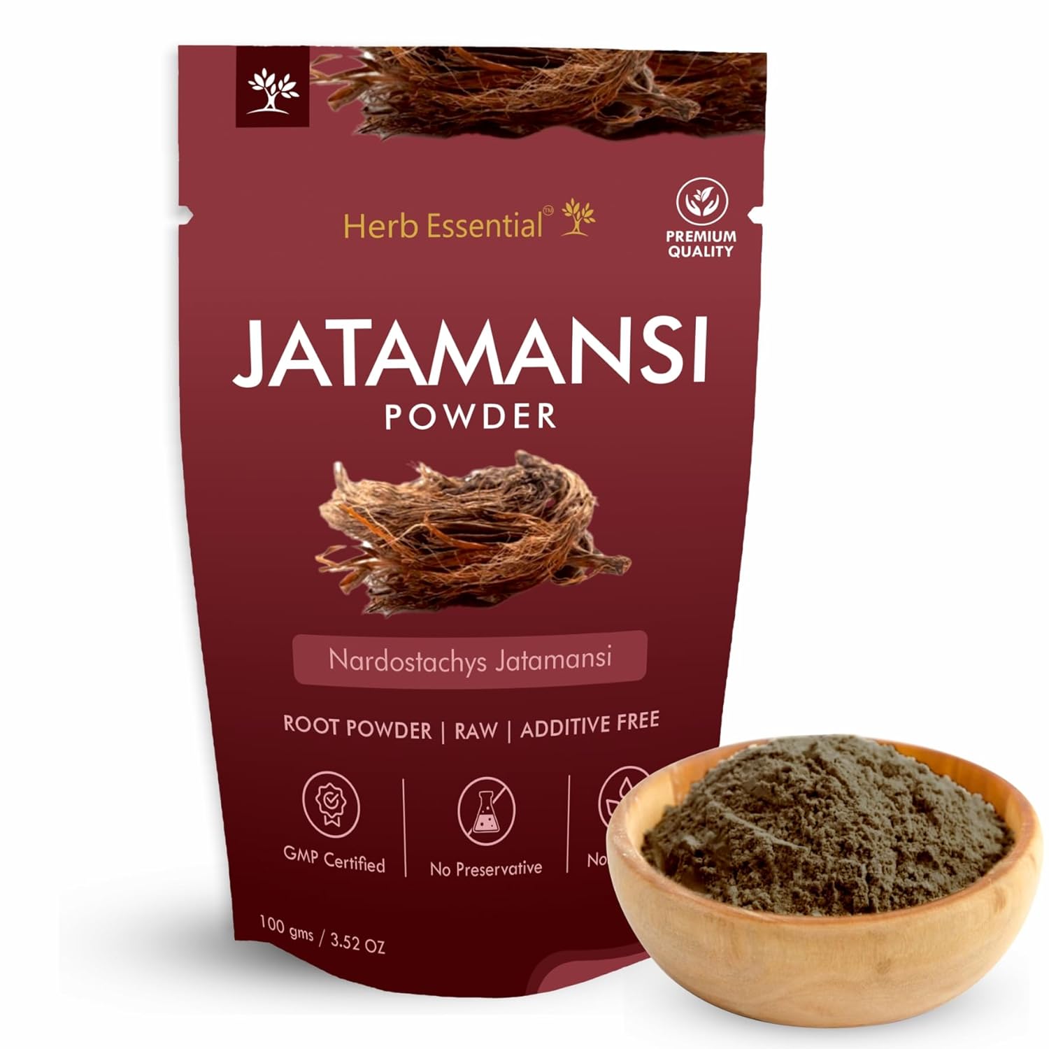 Herb Essential Jatamansi Root Powder,100 g | For Strong, Shiny, and Silky Hair - Image 1