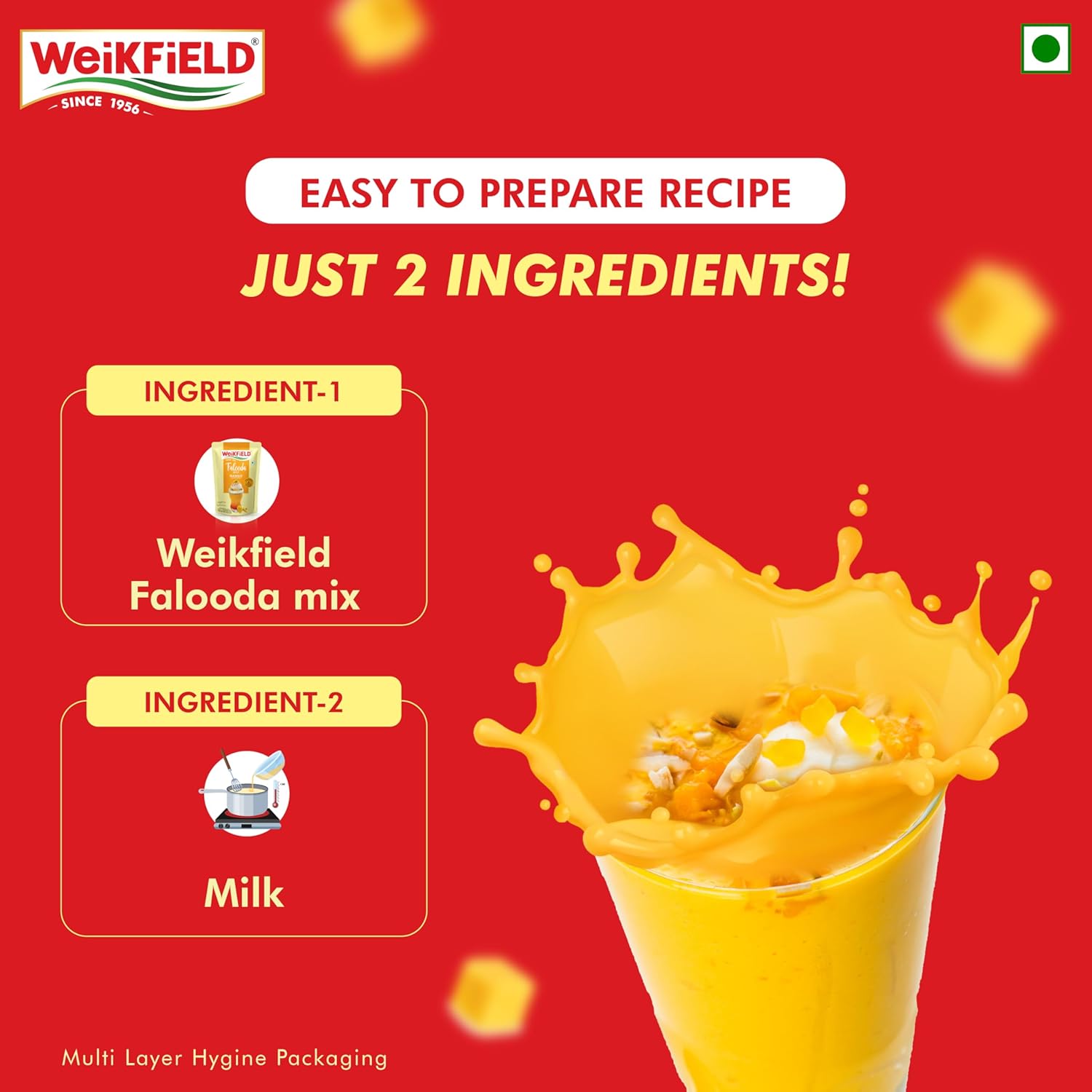 Weikfield Mango Falooda Mix | Instant Falooda Mix | 200g Carton - Image 2