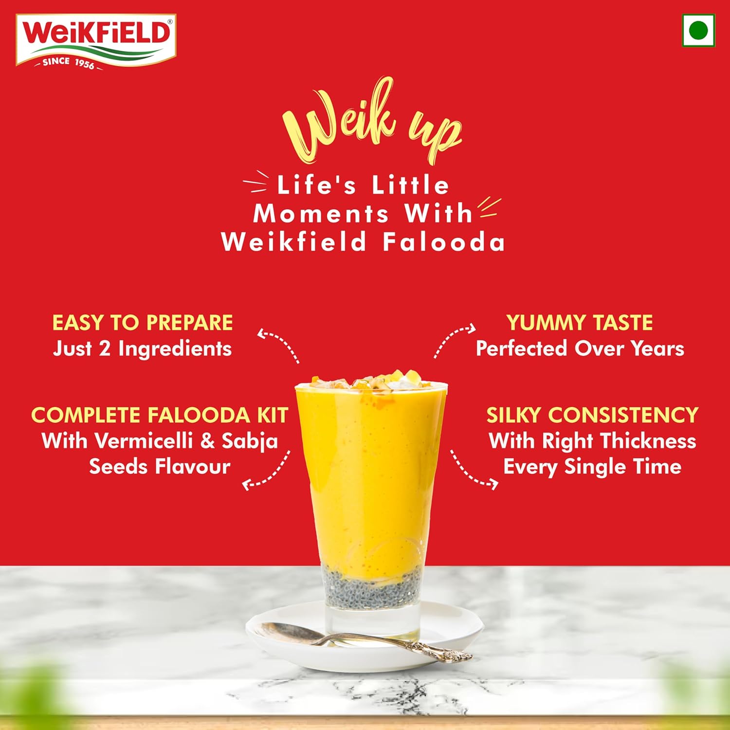 Weikfield Mango Falooda Mix | Instant Falooda Mix | 200g Carton - Image 4