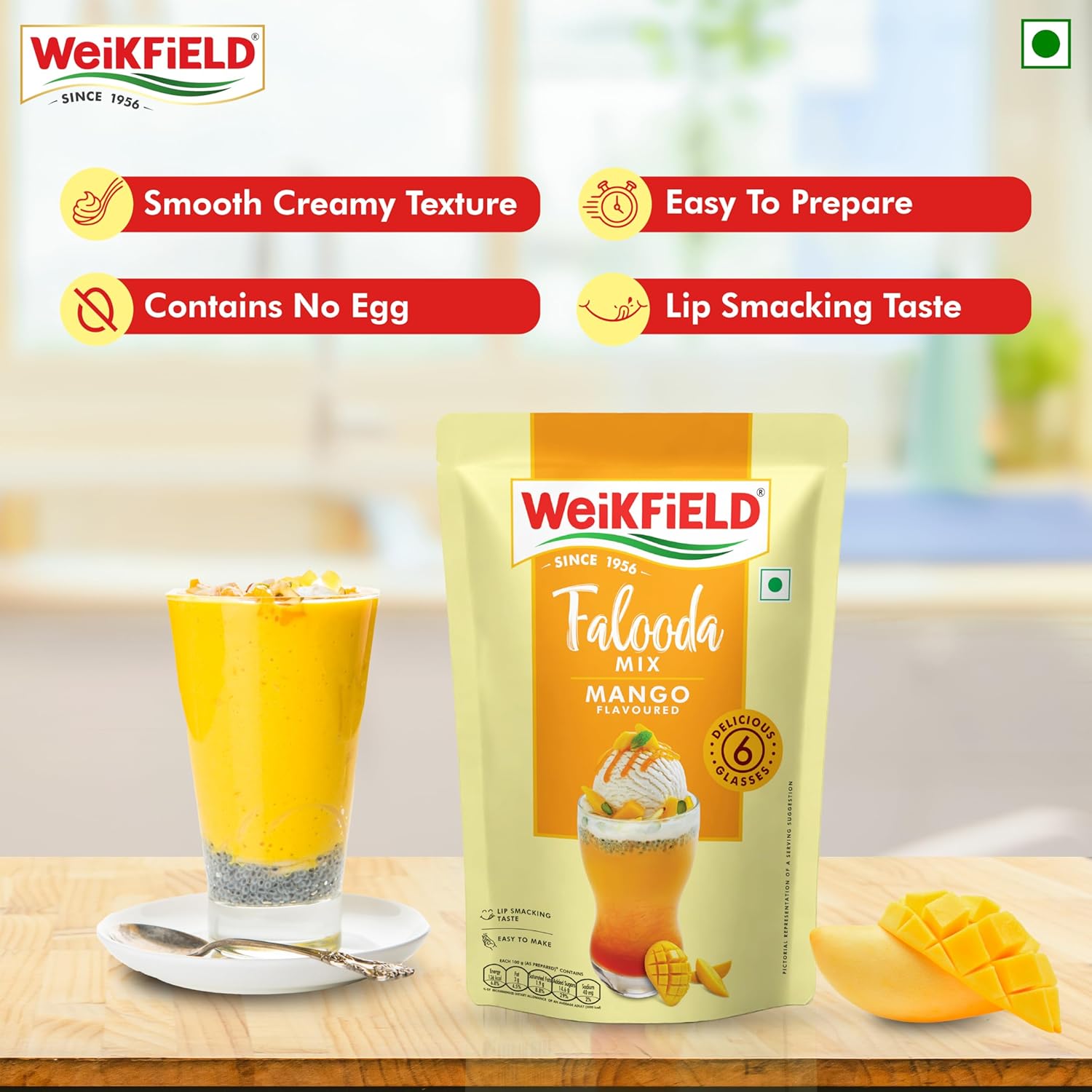 Weikfield Mango Falooda Mix | Instant Falooda Mix | 200g Carton - Image 5