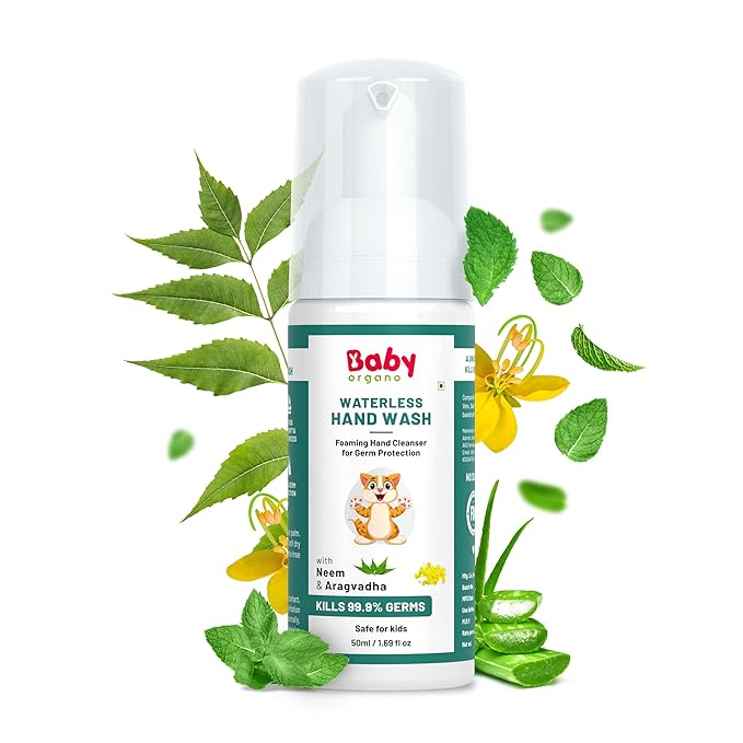 Babyorgano Non Alcoholic Foam Based Waterless Handwash for Kids - 50 ML - Image 1