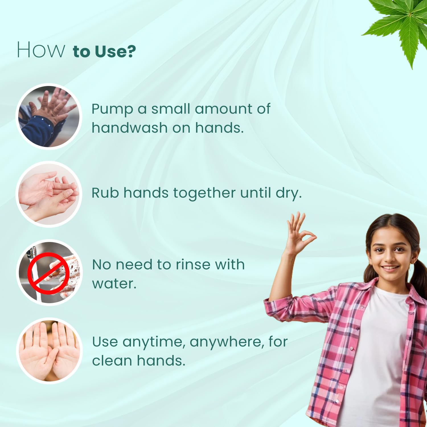 Babyorgano Non Alcoholic Foam Based Waterless Handwash for Kids - 50 ML - Image 6