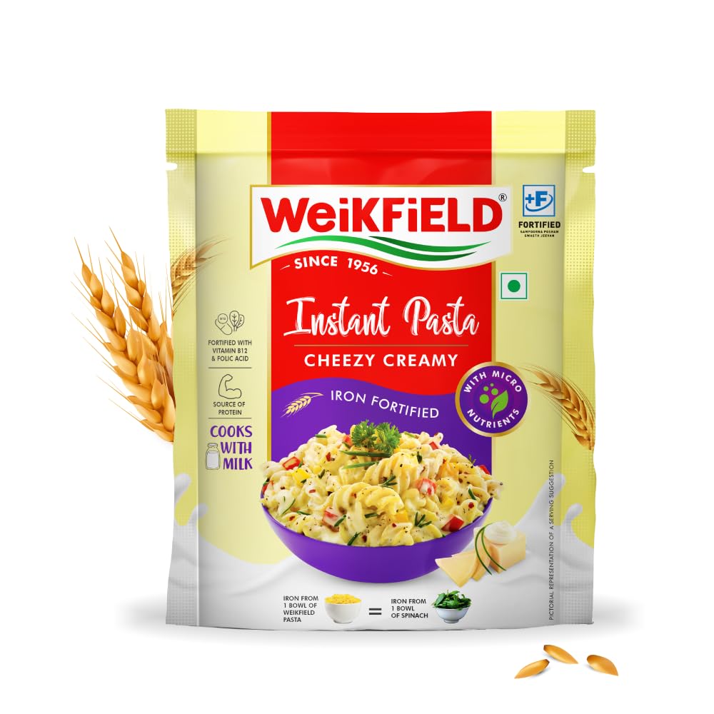 Weikfield Instant Pasta - Cheezy Creamy | Made With 100% Durum Wheat - Image 1