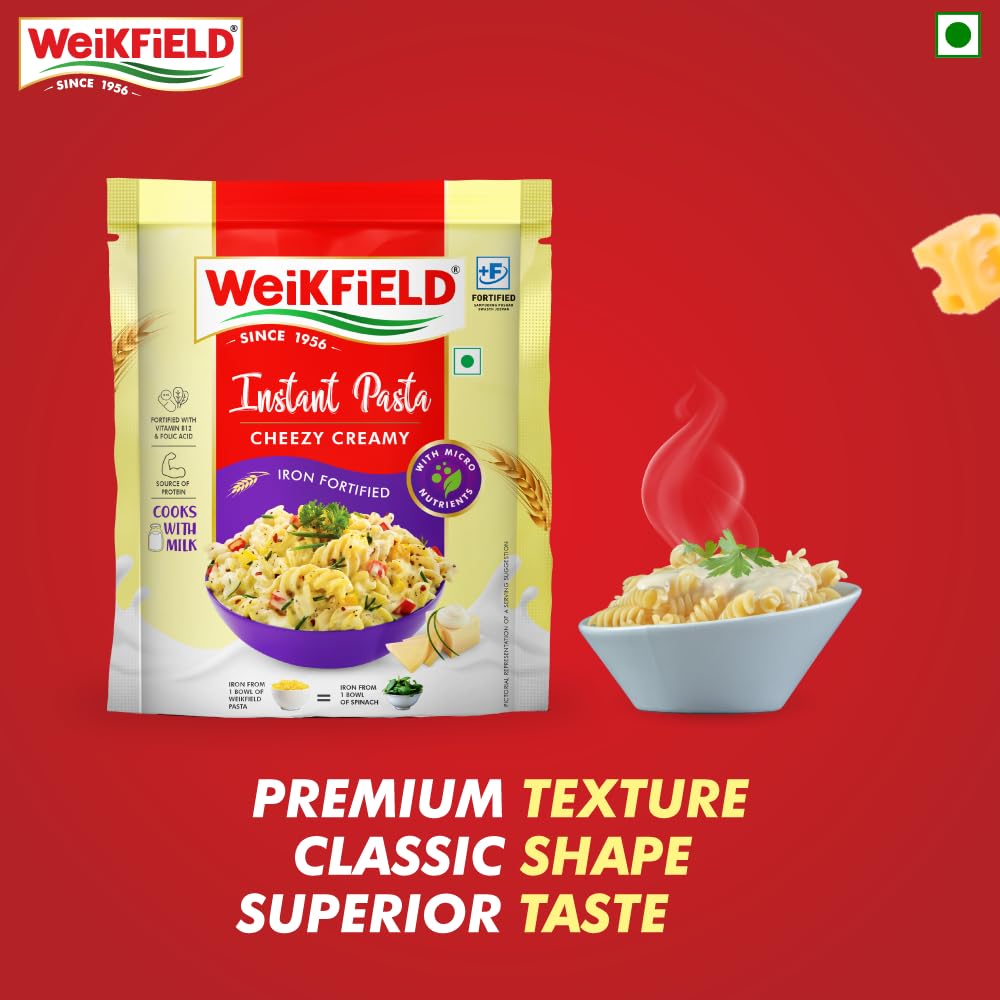 Weikfield Instant Pasta - Cheezy Creamy | Made With 100% Durum Wheat - Image 3