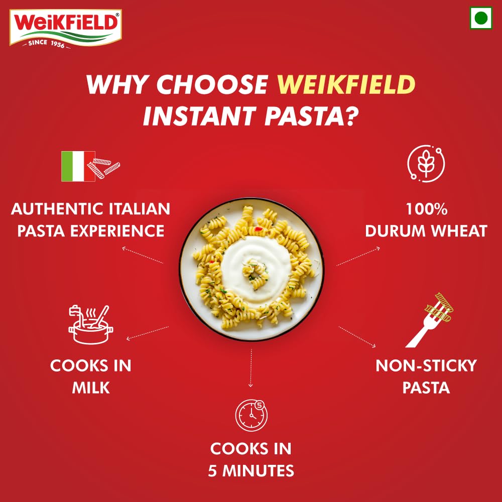 Weikfield Instant Pasta - Cheezy Creamy | Made With 100% Durum Wheat - Image 5