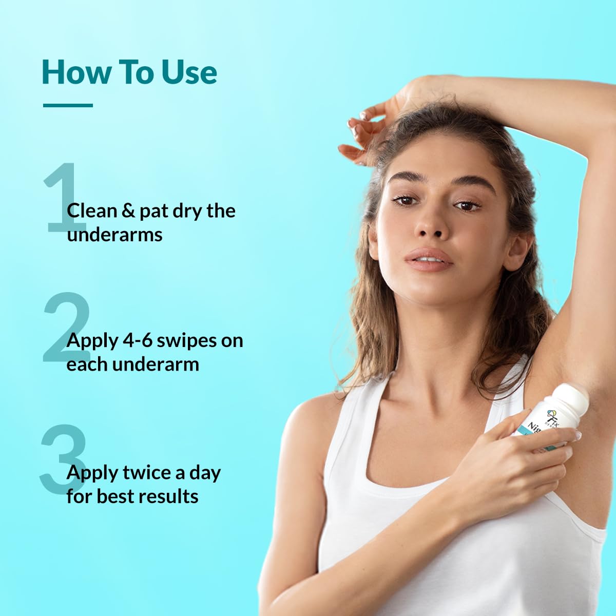 Fixderma Nigrifix Underarm Ocean Roll on With 6% AHA, Lactic Acid & 1% Mandelic Acid & Kojic Acid ensitive Skin - 60ml (Pack of 1) - Image 4