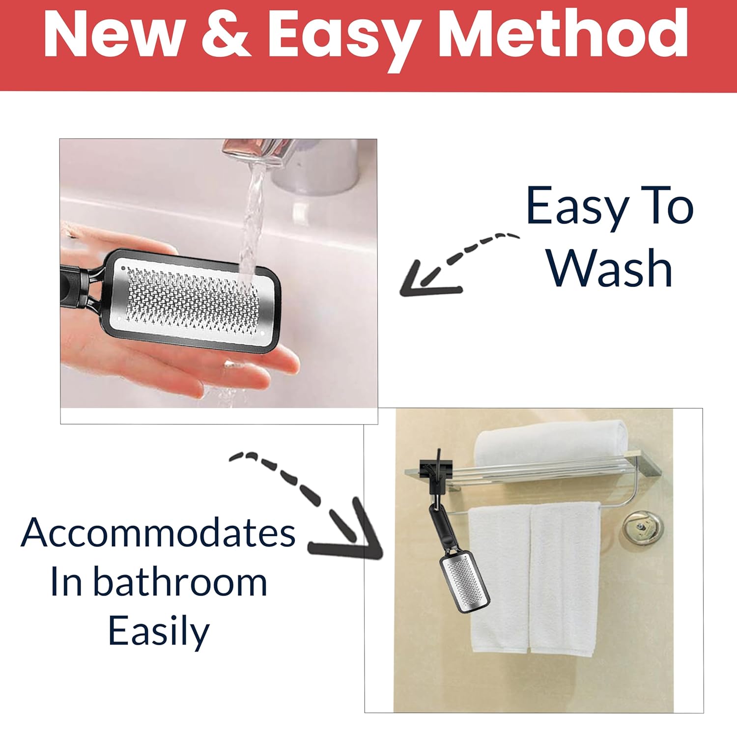 Temperia Leg, Heel & Foot Scrubber for Dead Skin - Very Sharp & Big - Image 2