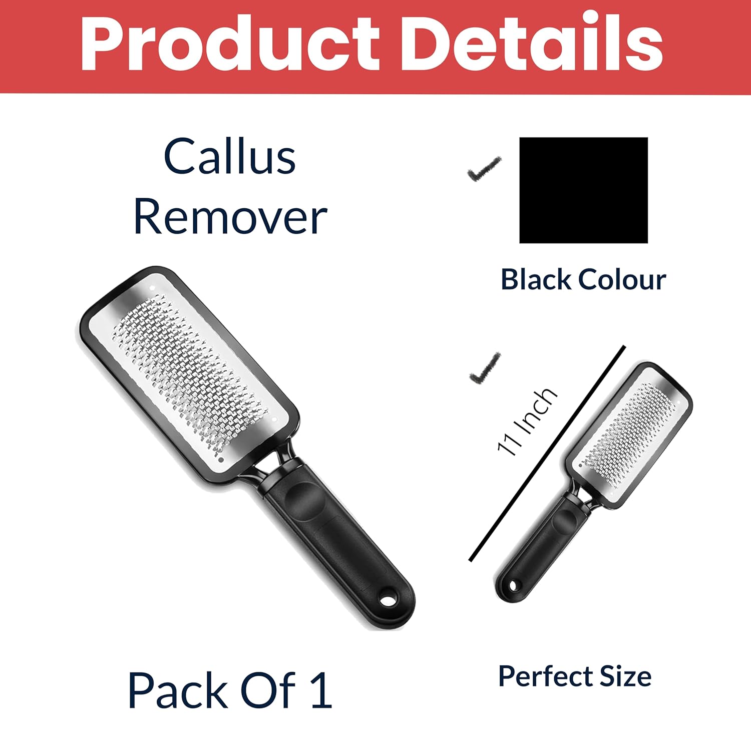 Temperia Leg, Heel & Foot Scrubber for Dead Skin - Very Sharp & Big - Image 4