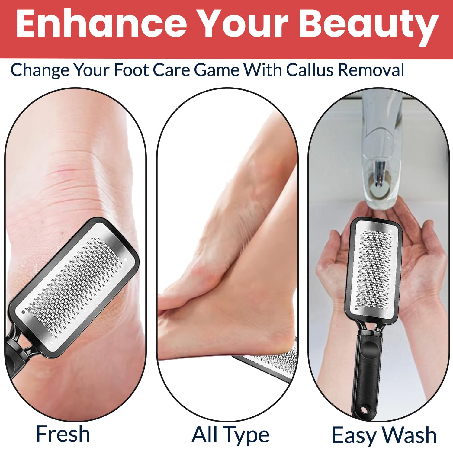 Temperia Leg, Heel & Foot Scrubber for Dead Skin - Very Sharp & Big - Image 5