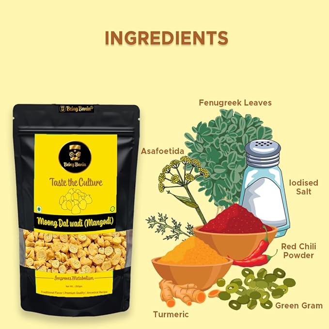 Being Bania Rajasthani Mangodi 250gm Moong Dal Wadi - Image 3