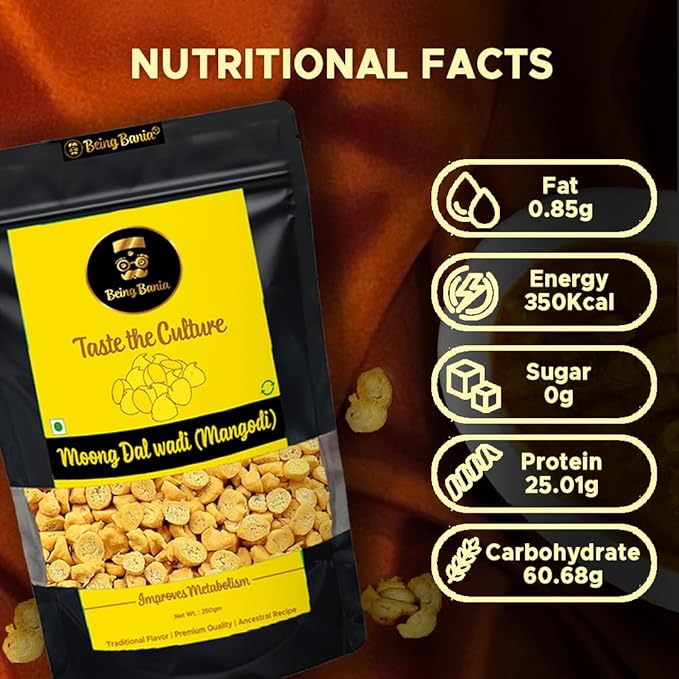 Being Bania Rajasthani Mangodi 250gm Moong Dal Wadi - Image 4