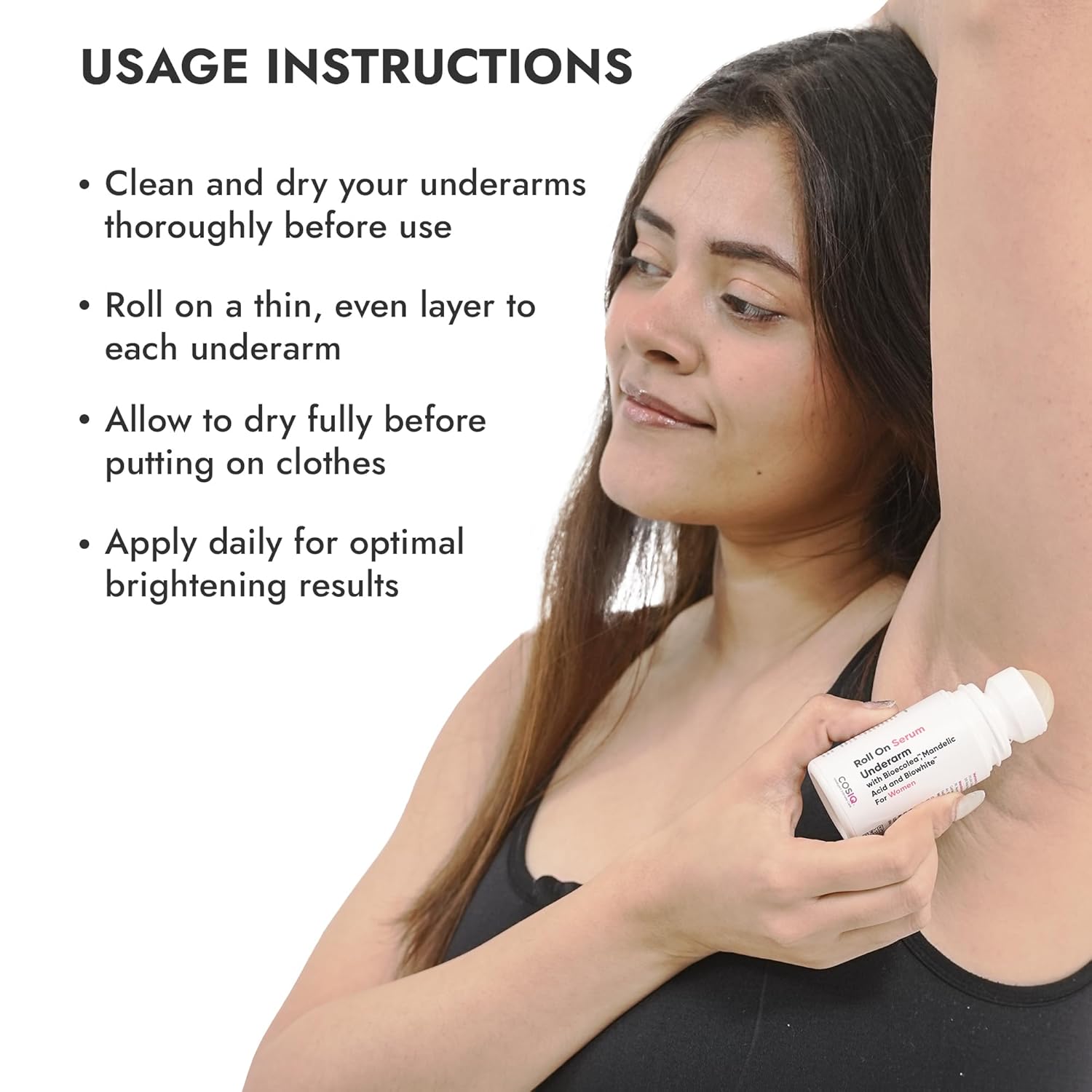 Cos-IQ Brightening Underarm Roll On Serum for Women - 40 ML - Image 6